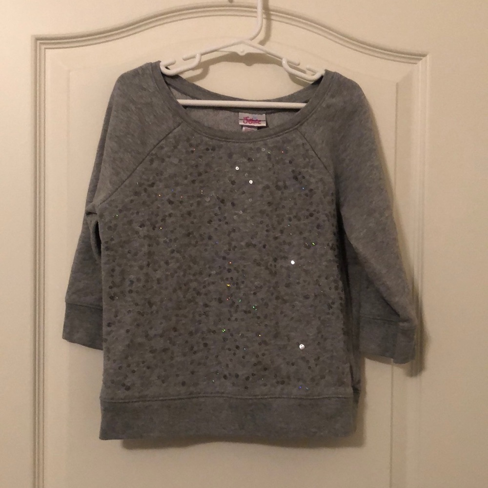 Justice sequined sweatshirt. Sz 10
